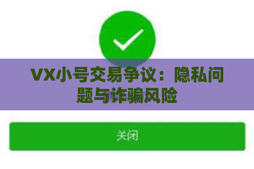 VX小号交易争议：隐私问题与诈骗风险